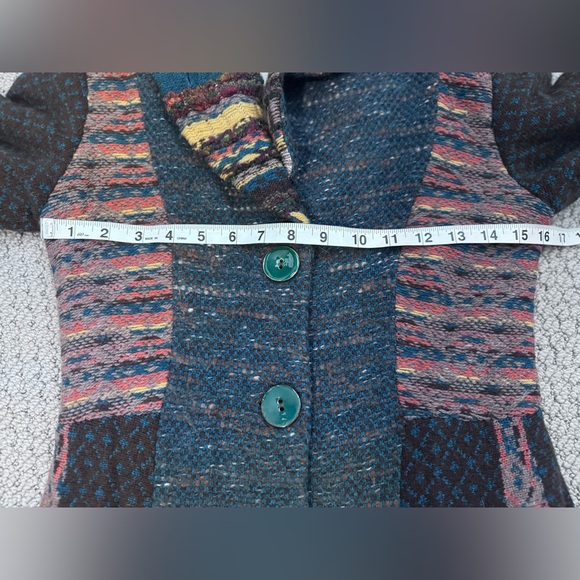 IVKO Wool Knit Coat Women's Size 36 Floral Button Up Made In Serbia Coatigan - Picture 6 of 7